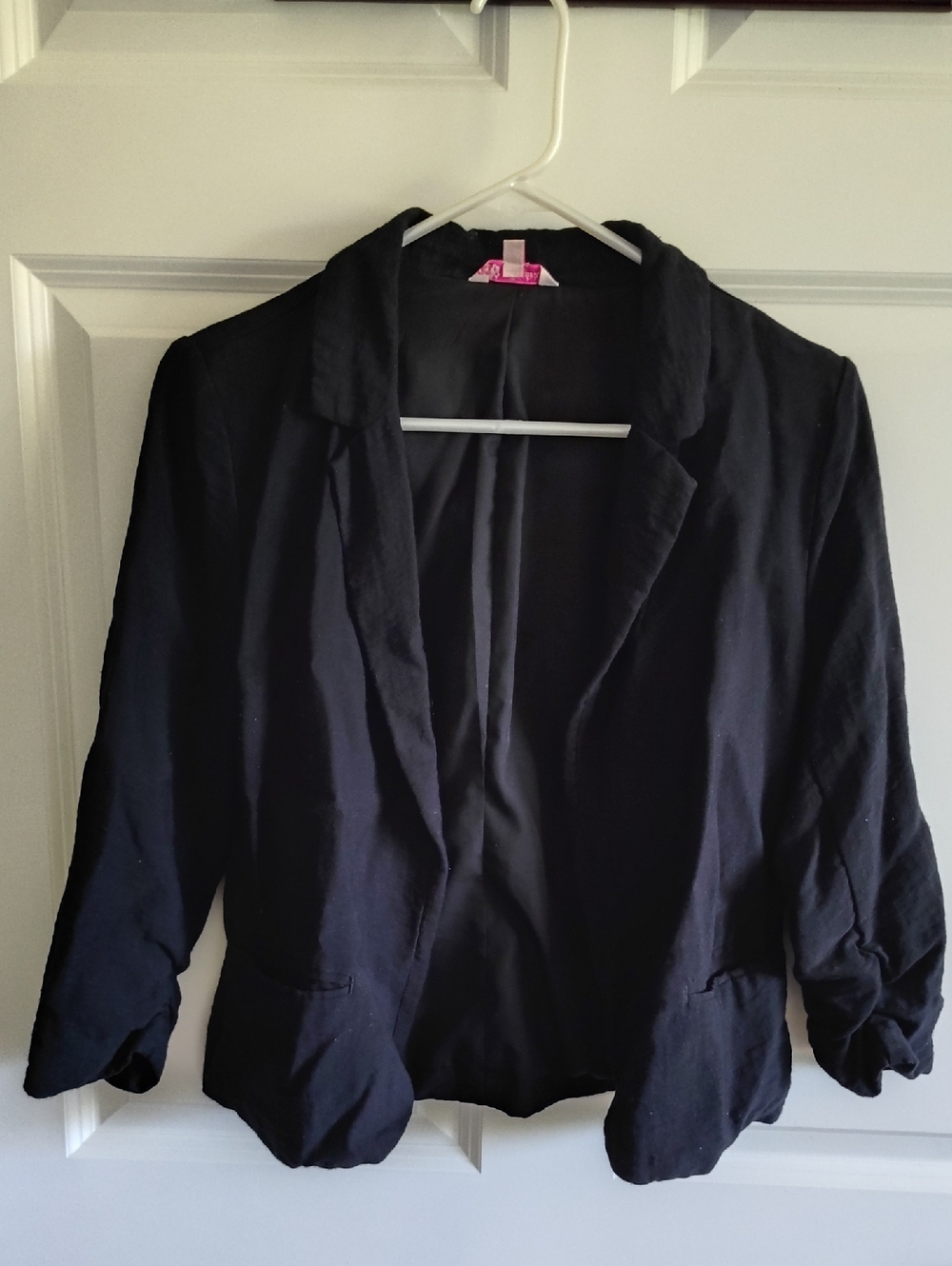 Candie's Black Open-Front Women's Blazer